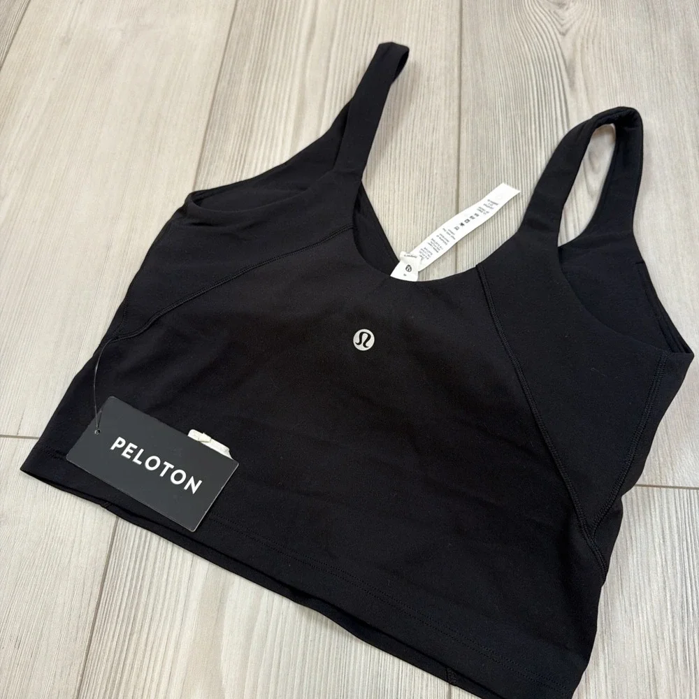 NWT Lululemon x Peloton Align Tank Top Black‎ Size 6 Built In Padded Bra